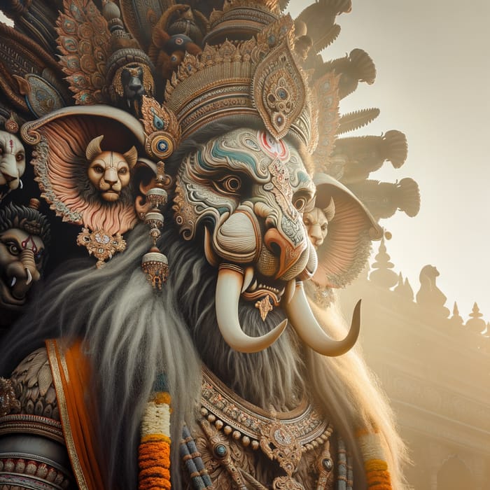 Lord Sharabha: Majestic Yali-Faced Hindu Creature