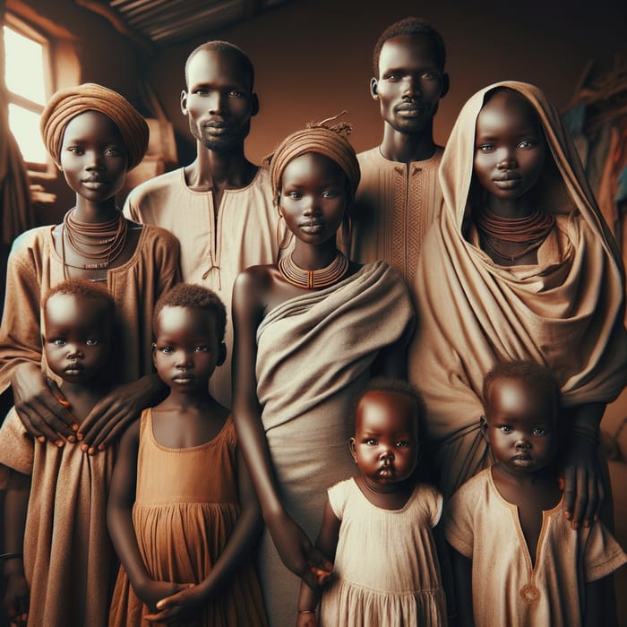 Heartwarming South Sudanese Family Portrait