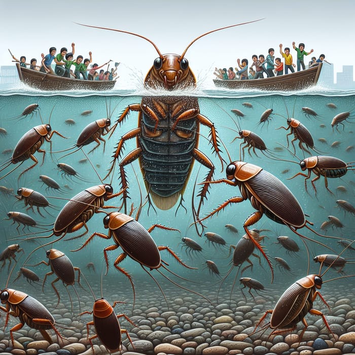 Roaches in Water: Survival Story