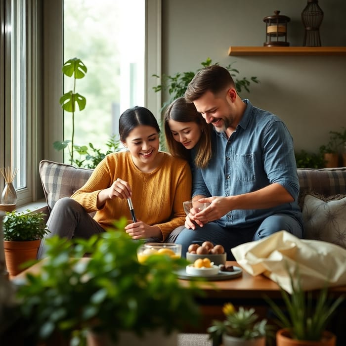 Married Couple Minding Their Household