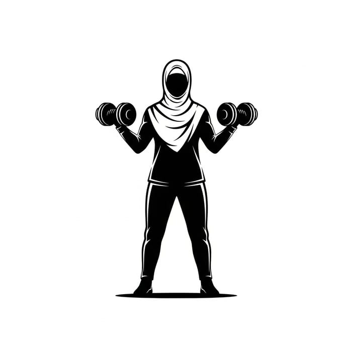 Empowered Hijab Sportswoman Logo Design Empowered Hijab Sportswoman Logo Design
