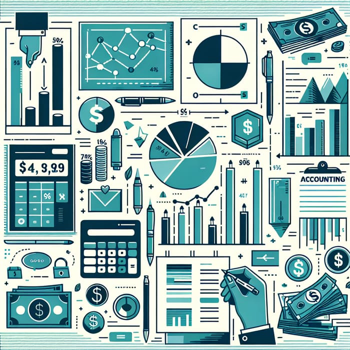 Accounting Themed Poster with Financial Elements