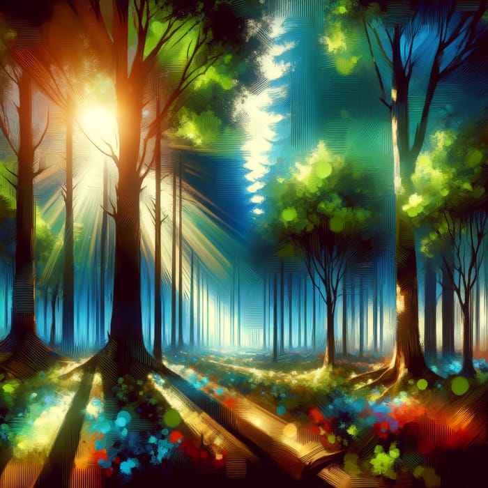 Enchanting Mystical Forest Art - Dreamy Landscape