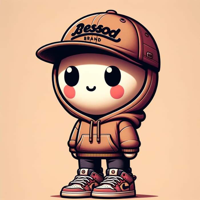 Charming Kikorik Cartoon Character in New Balance Sneakers and Streetwear Ensemble