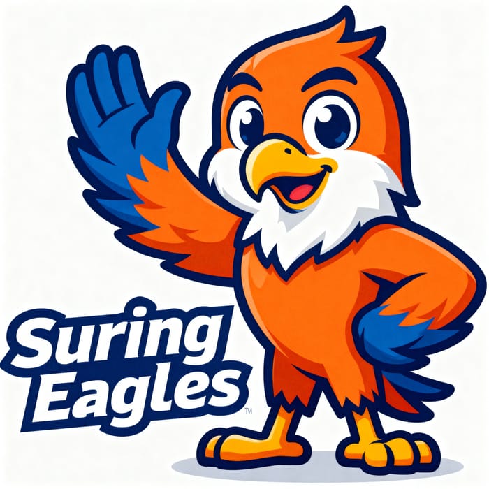 Friendly Eagle Mascot for Suring Eagles
