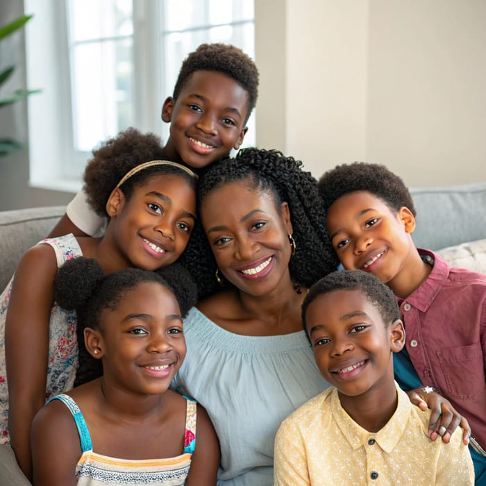 Loving African American Family with 4 Daughters & 3 Sons