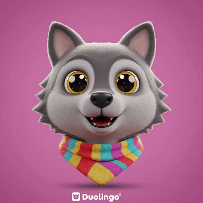 Friendly Pet Food Brand Mascot: Cute Wolf Design