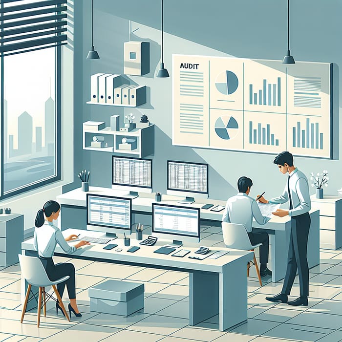 Modern and Minimalistic Auditing Process Illustration