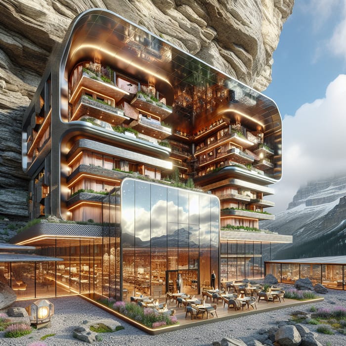 Futuristic Traditional Mountain Hotel