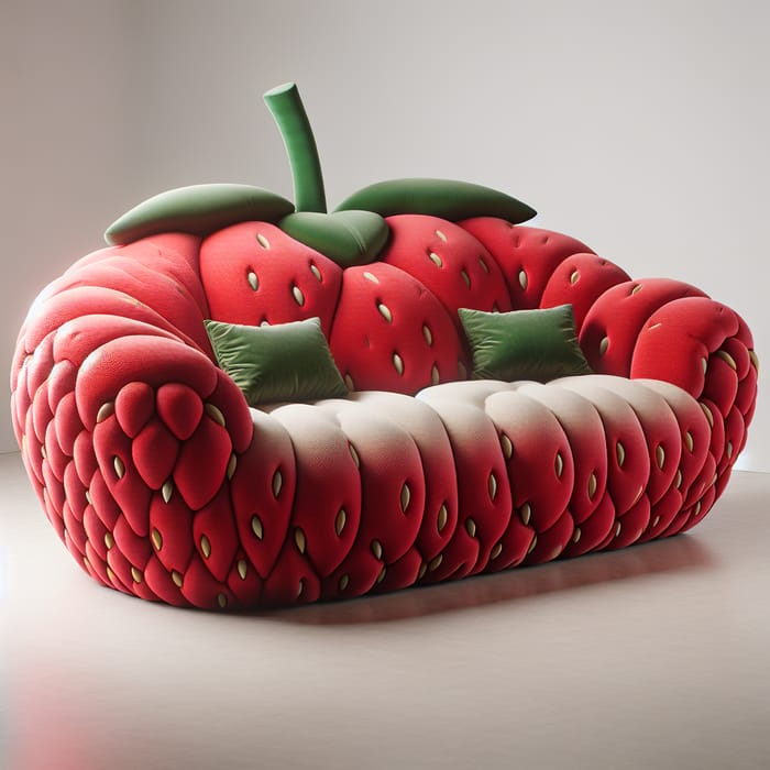 Unique Strawberry Shaped Sofa for a Whimsical Touch