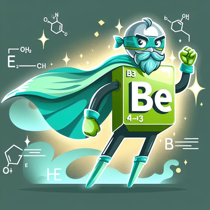 Beryllium Cartoon Superhero - Lightweight and Powerful