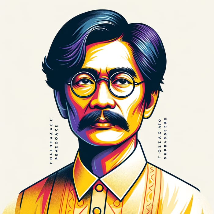 Jose Rizal Digital Art - Illustration of Filipino Historical Figure