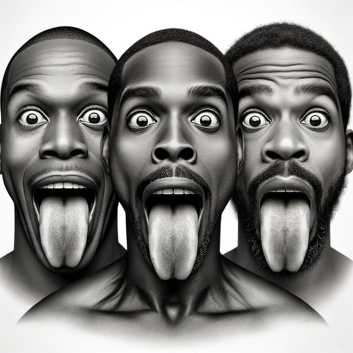 Surprise Black Dads with Long Tongues | Astonished Faces Surprise Black Dads with Long Tongues | Astonished Faces