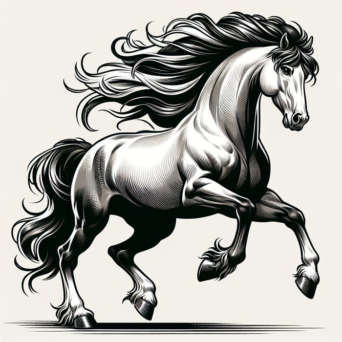 Creative Horse Drawing | Artistic Design & Elegance