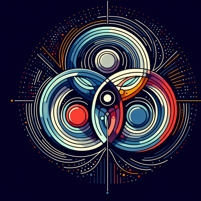 Abstract Illustration of The Trinity: Symbolic Unity