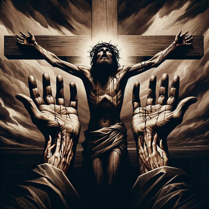 Crucifixion Scene: Powerful Image of Jesus' Hands