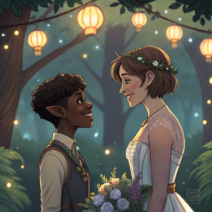 Fantasy Wedding: Halfling & Human Love Story