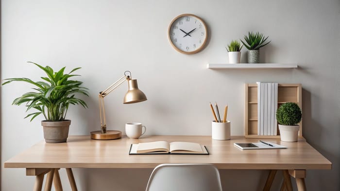 Minimalist Time Management Workspace Design