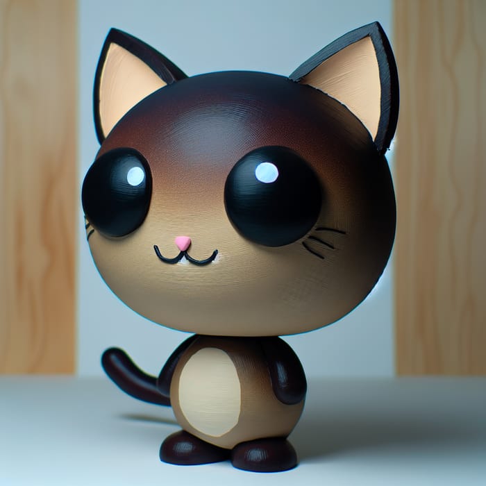 Colorful Homemade Cat Funko Pop Figurine