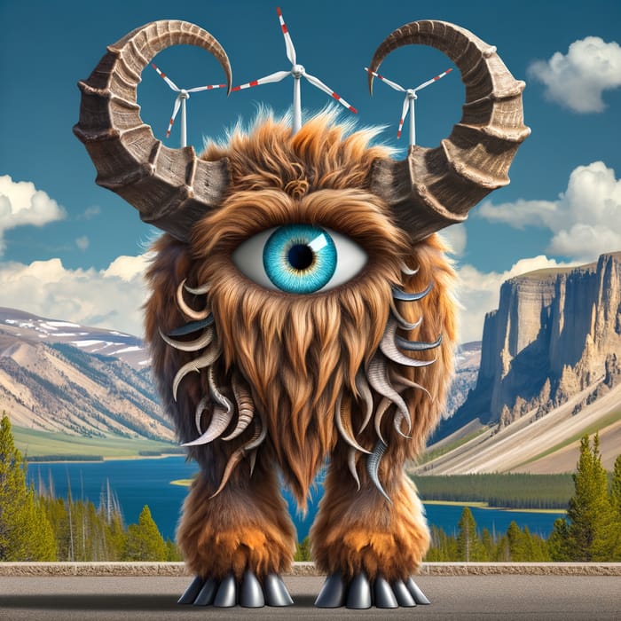 Creative Wyoming Monster Emblem Design Creative Wyoming Monster Emblem Design