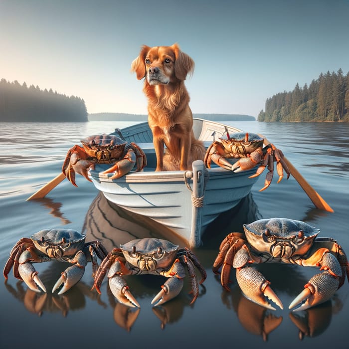 Zodiac Cancer Crabs & Dog Boating Adventure