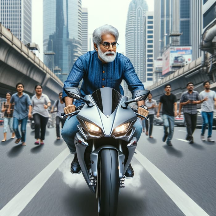 Prime Minister Narendra Modi Riding a High-Performance Motorcycle