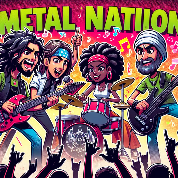 Metal Nation Magazine: Cartoon-Style Rock Band Cover Art