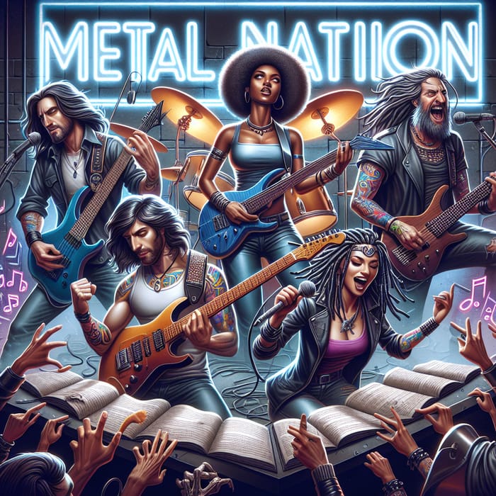 Diverse Rock Band on Metal Nation Magazine Cover