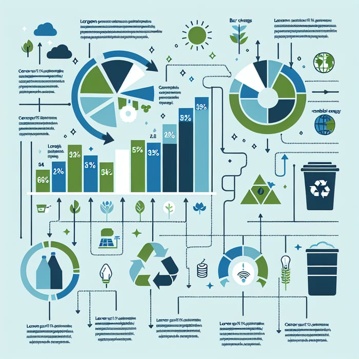 Sustainable Infographic: Bar & Pie Charts