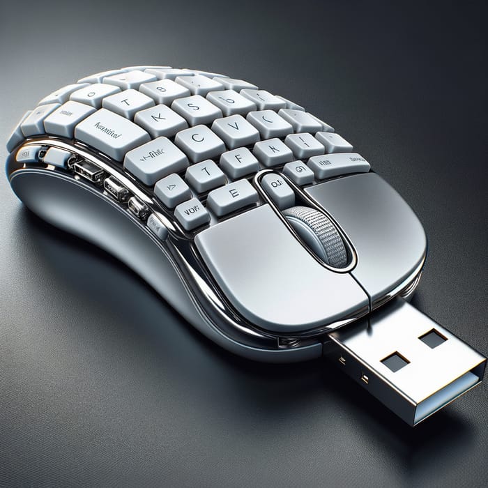 Keyboard Mouse USB Flash Drive Combines Three Utilities