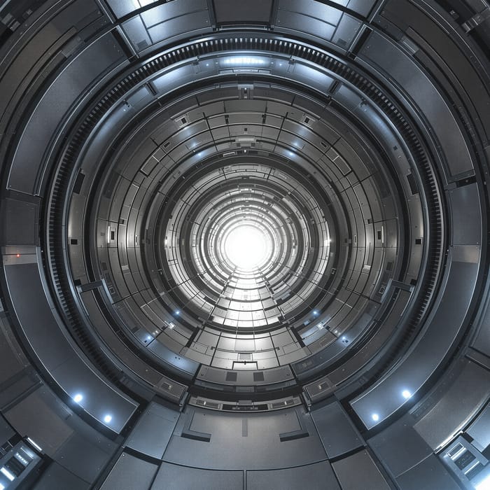 Giant Circular Sci-Fi Tunnel – Metal Design