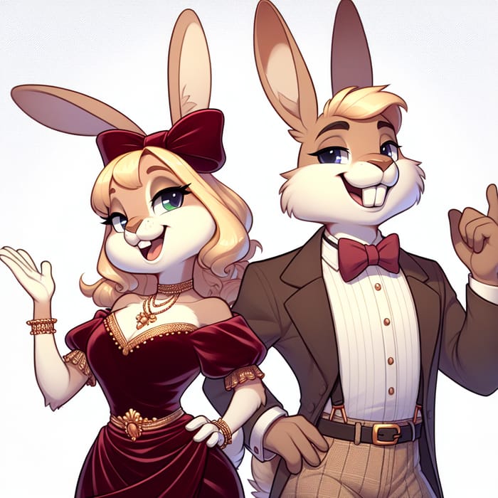 Lola Bunny and Bugs Bunny - Beautiful Portraits