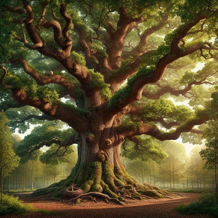 Majestic Oak Tree: Serene Beauty in Nature