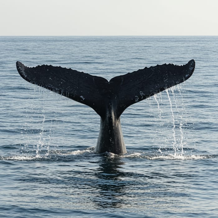 Surreal Whale Tail in Ocean - Stunning HD Imagery Surreal Whale Tail in Ocean - Stunning HD Imagery