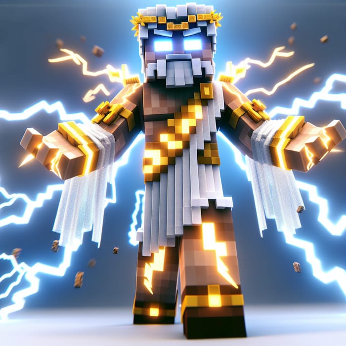 Zeus Minecraft Skin: Lightning God Design