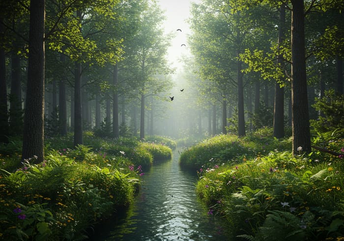 Serene Forest Paradise: Nature's Calm Retreat Serene Forest Paradise: Nature's Calm Retreat