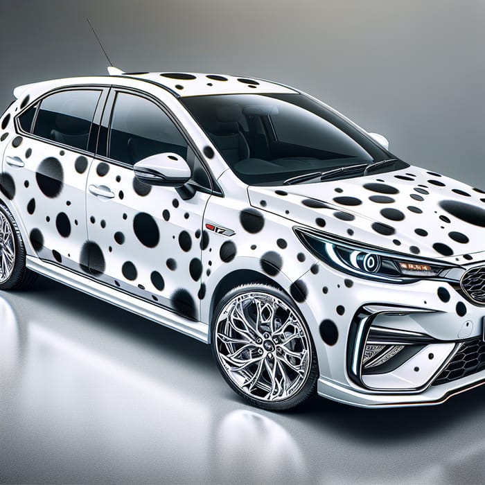 Sophisticated White Proton Iriz with Dalmatian Design