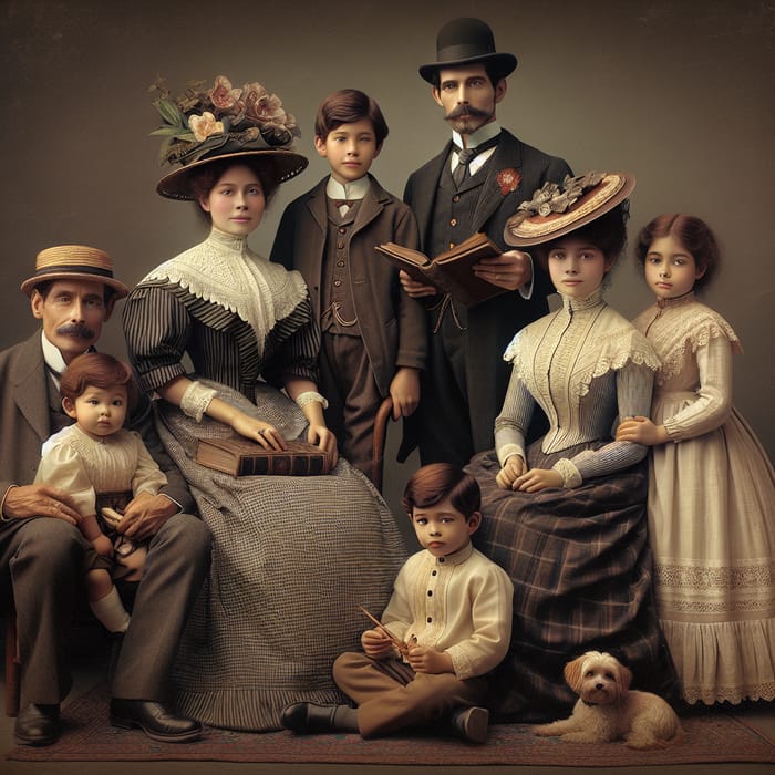 Dr. Jose Rizal Family Portrait: 19th Century Filipino Parents and Children