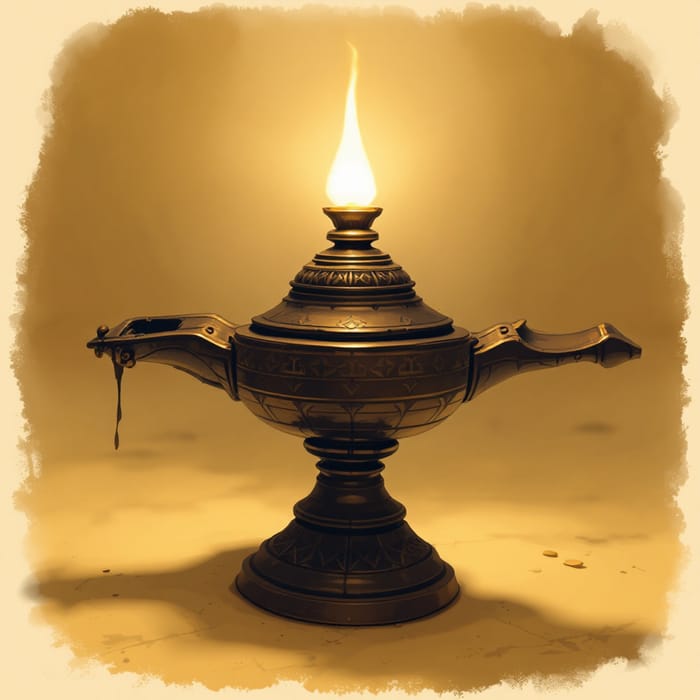 Ancient Jewish Lamp - Illuminate Your Space