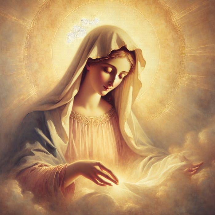 Blessed Virgin Mary: Heavenly Serenity in Religious Art