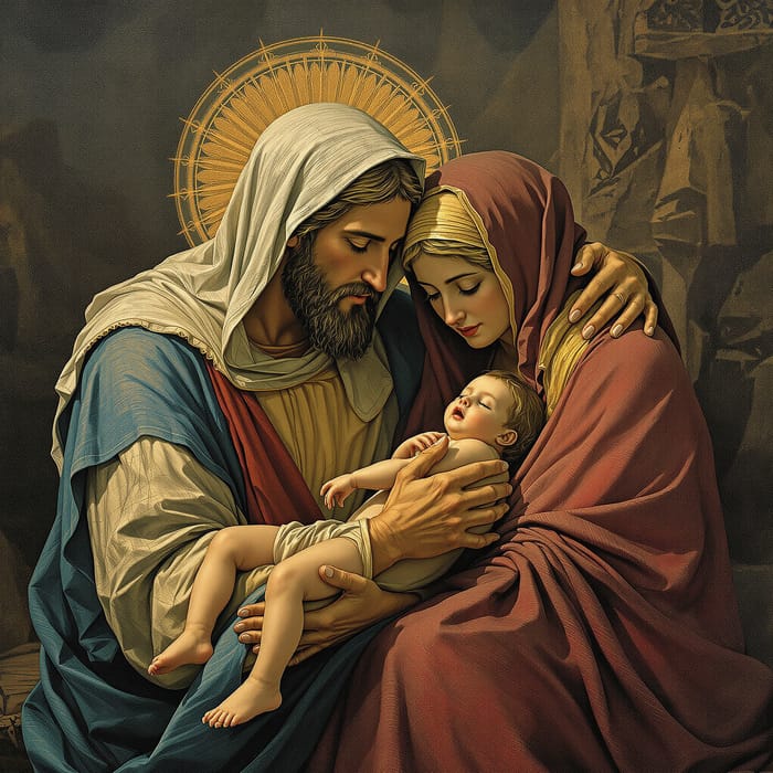 Jesus Comforts Weeping Mother in Biblical Times