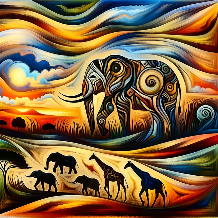 Abstract Safari Adventure: Art Inspired by Africa