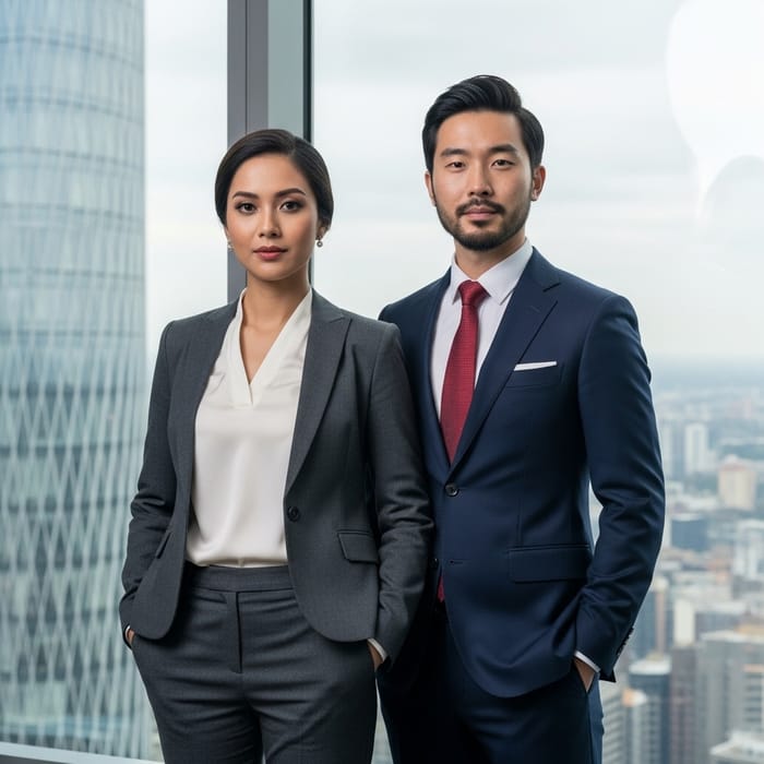 Classy Muslim Boss Lady with Stylish Gentleman