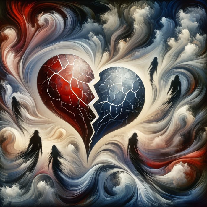 Infidelity Art: Cracked Hearts & Betrayal Emotions