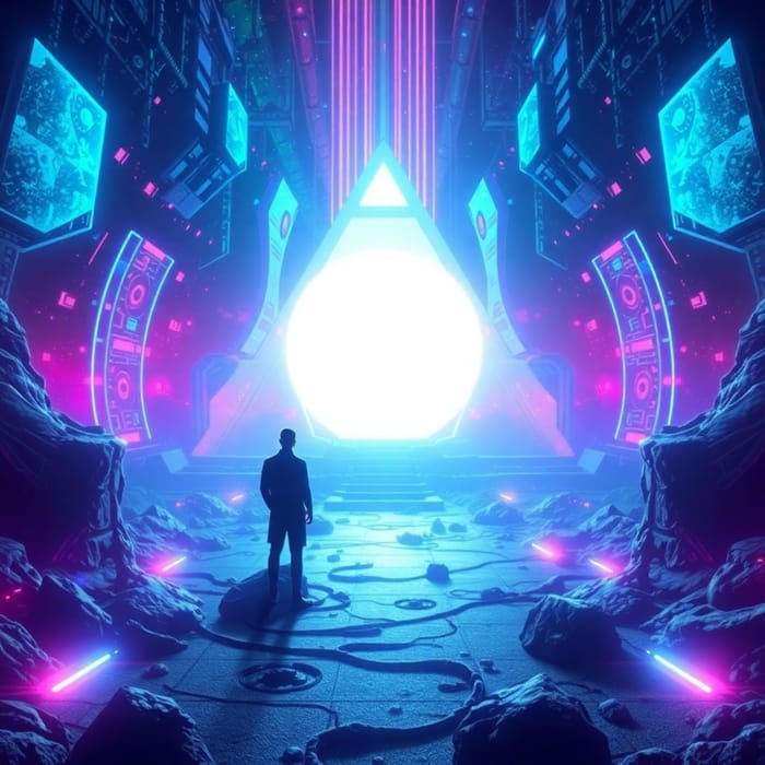 Futuristic Trance Album Cover Art