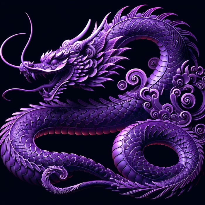 Detailed 3D Asian Dragon Viper Illustration for Shirt or Tattoo Design