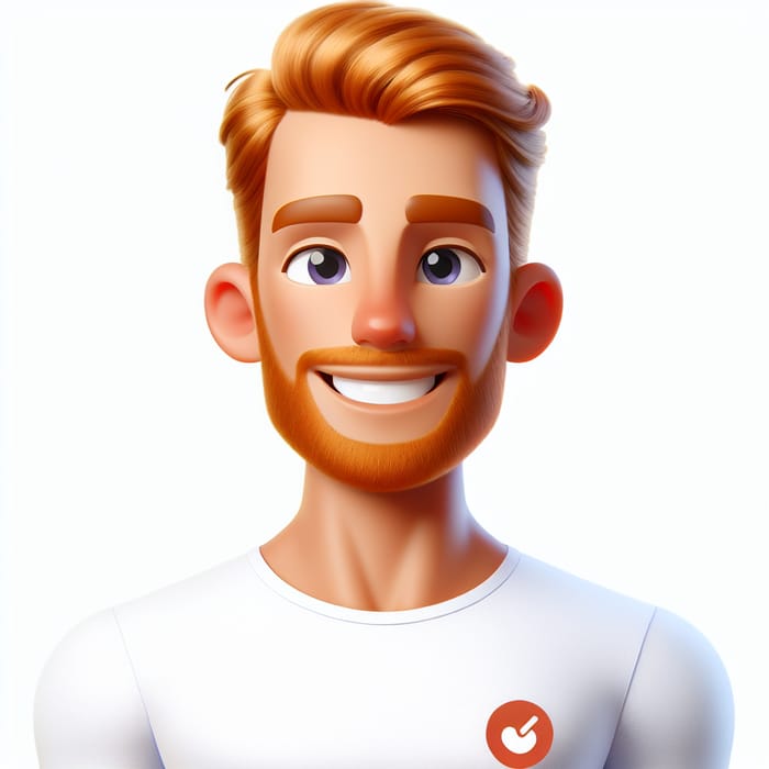 Friendly 3D Redhead Character for Güin App