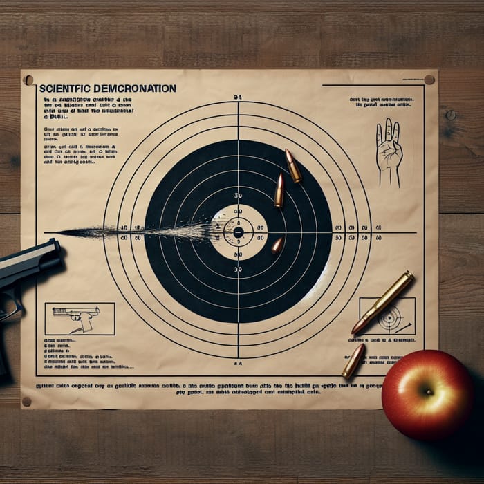 Firearm Bullet Trajectory Example with Shooter and Victim Positions