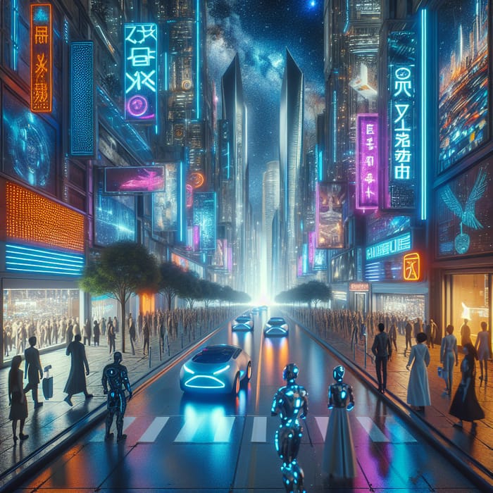 Exploring Futuristic City Streets - Urban Discovery