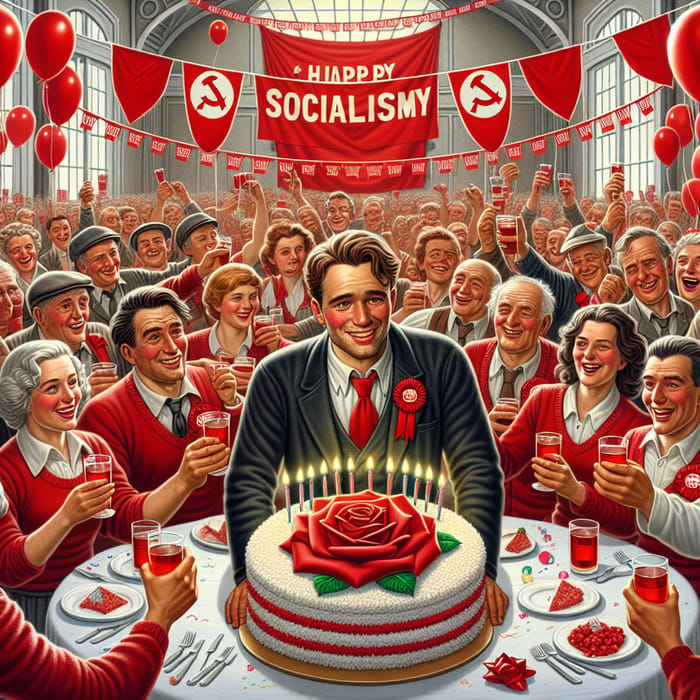 Socialist Party Celebrates Sylvain's Birthday